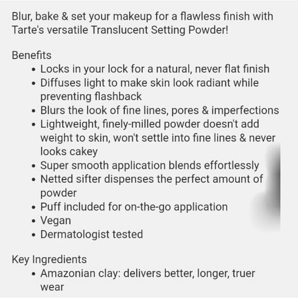 Tarte Shape Tape Setting Powder in Tan Translucent - Picture 8 of 13